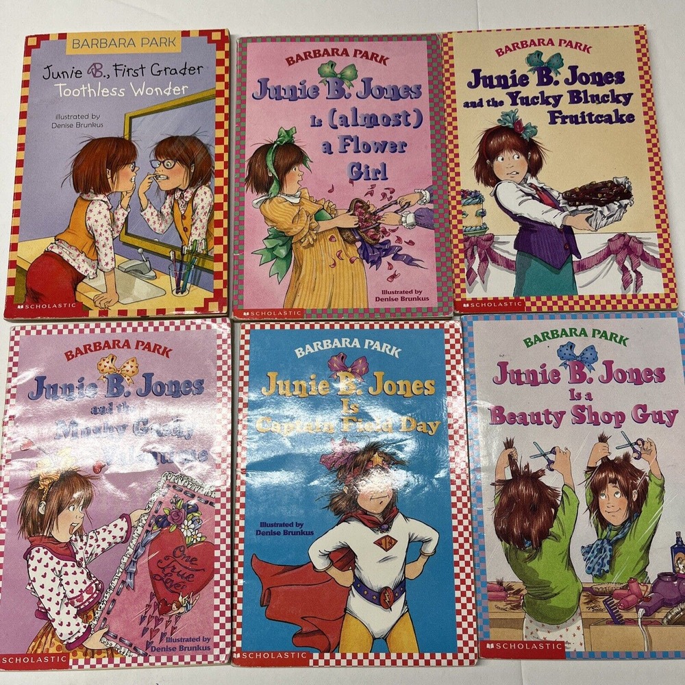 Lot Of 6 Junie B Jones Kids  Books Barbara park, homeschool, paper back
